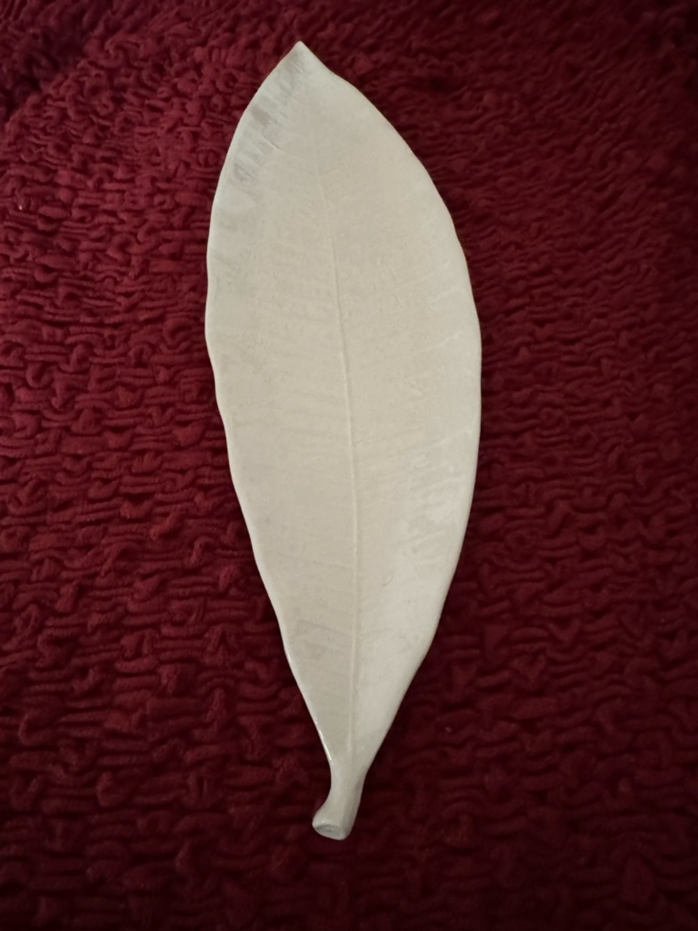 Michael Aram Cream Leaf Cracker Plate